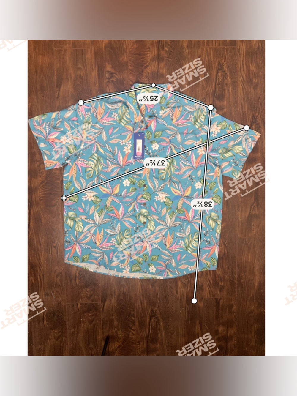 NWT Roundtree & Yorke Caribbean 3XLT Teal Tropical Hawaiian *Fathers Day* Shirt - Picture 3 of 14